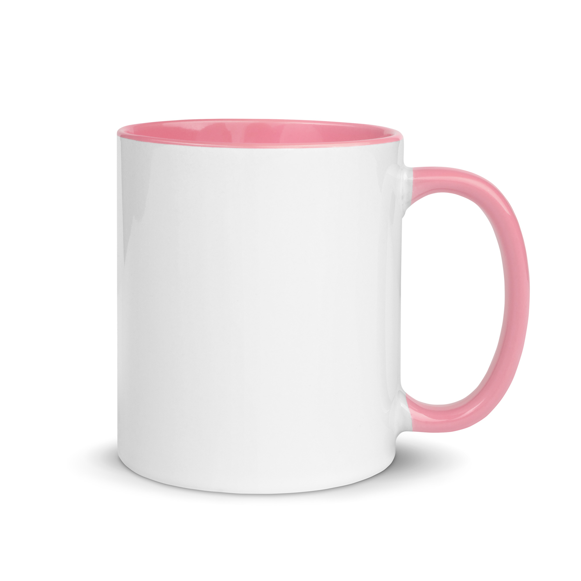 Alternative view of Worry About Those Eyebrows Mug - WW Pink Trim