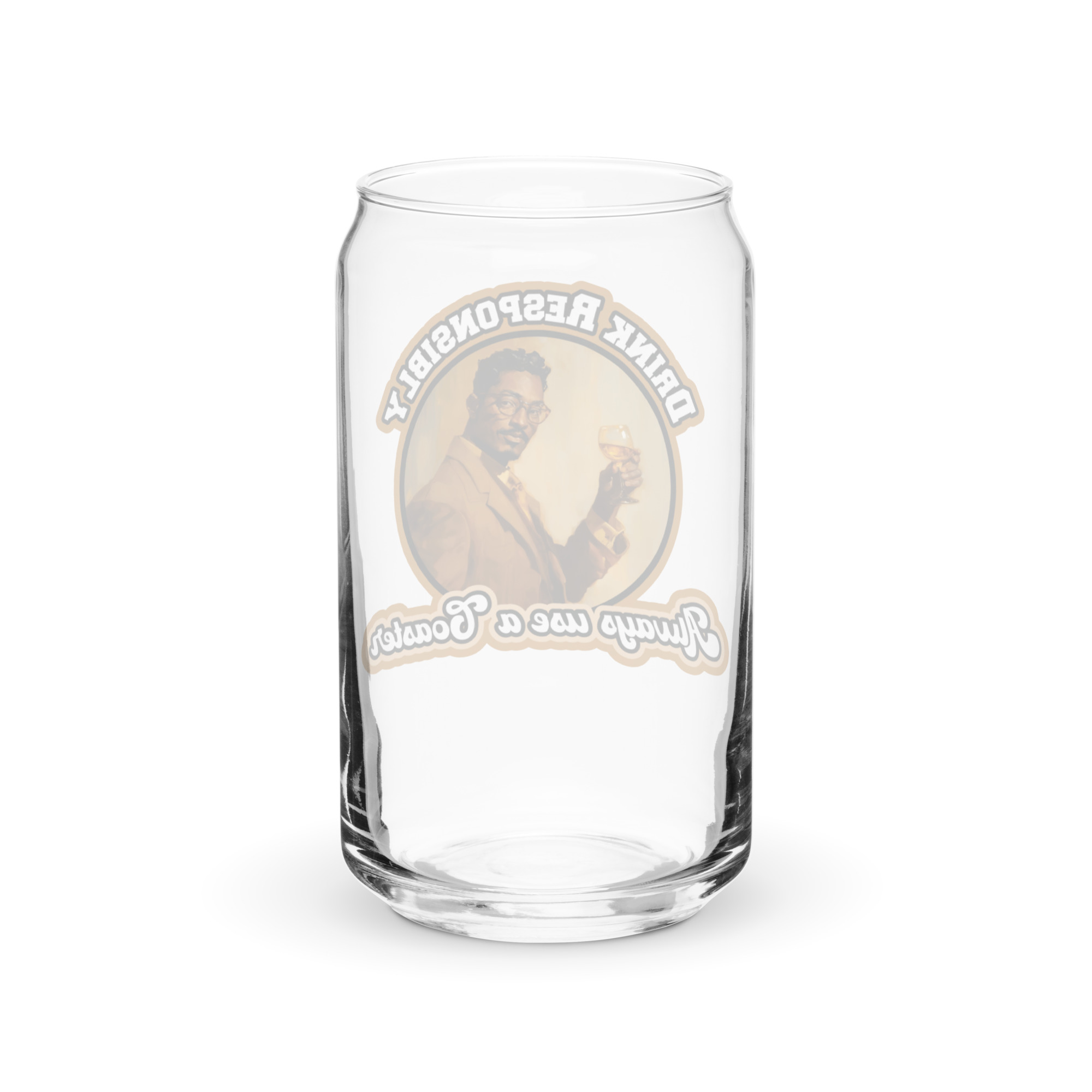 Alternative view of Drink Responsibly - Can-shaped glass